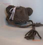 Bulky Bear Ear Flap Hat by Vintage Knit Wit