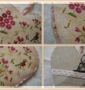 With thy needle and thread - Valentine Sampler