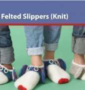 Patons Classic Wool Monkey Felted slippers