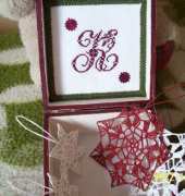 Embroidered box and stars