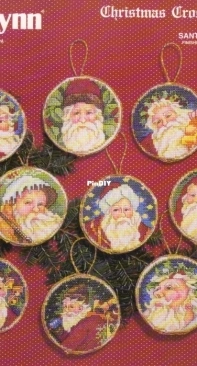 Janlynn 125-55 Santa Ornaments by Donna Vermillion Giampa PCS
