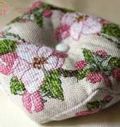 Faby Reilly Apple Blossom Biscornu