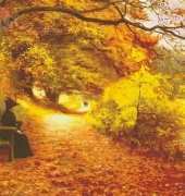 Golden Kite GK 1585 A wooded path in autumn