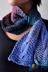 Danube Bulky Big Cable Scarf by Susan Druding /Crystal Palace Yarns-Free