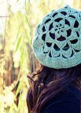 Unravel Me Designs -Theresa Grant- Flower Top Tam