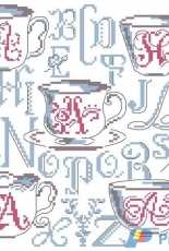 V. Enginger - Abécédaires au pt de Croix - ABC Tasses