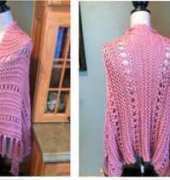 Eyelet, Garter, and Stockinette Stitch Prayer Shawl by Louis Chicquette