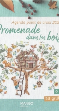 Mango Pratique - Agenda Point de Croix 2023 - Promenade Dans les Bois - French