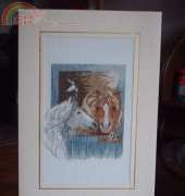 horses in stable card