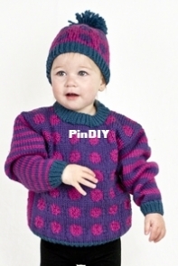 Dots & Stripes Sweater and Hat - Free
