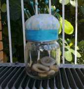 My Pincuchion Glass Pot Recycled