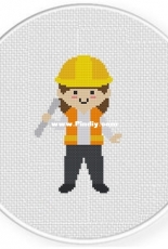 Daily Cross Stitch - Engineer Kid