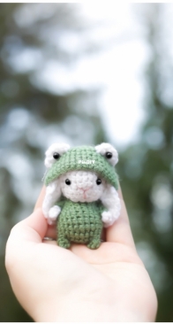 Rues Bears - Rue Yates - Hopper the Rabbit in Frog Onesie