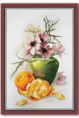 Marya Iskusnitsa - Mary Weaver 06.002.56  Anemones et Orange  in PAT / DMC