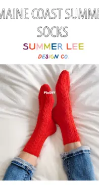 Maine Coast Summer Socks by Summer Lee