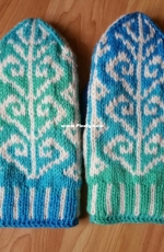 Flourishing Mittens by Valeria Kerkkä-Free