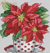 The Vermillion Stitchery 2011 Teacup Posies - December