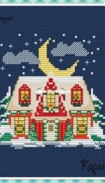 Moose House by Karina Karry (red & blue)
