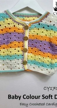 Cygnet Yarns - 1737 Easy Crocheted Cardigan - Free