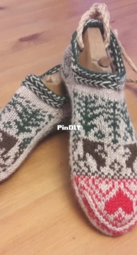 Folk-Art Squirrel Slippers