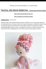 Amalou Designs - Marielle Maag -Tammy the little Ballerina - German