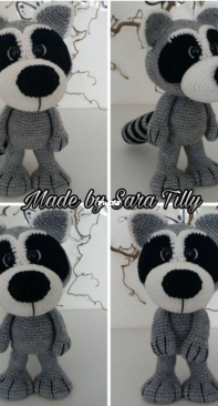 Kreatilly - Sara Tilly - Balduin the raccoon - Balduin der Waschbaer - German