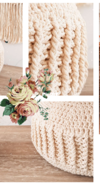Aleli Deco Crochet - Estefania Bellico -Puff Nórdico - Español