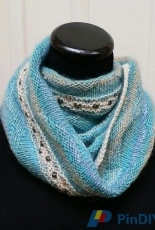 Blue Topaz Treasure Cowl by Maria Do Souto