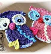 Nellagolds Crocheting - Martina Luzova - 069 Autumn Owl Applique