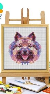 Awesome Pattern Studio - CS2124 - Mandala Keeshonden XSD