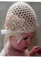 Cheryls Crochet - CC31 Victorian Rosebud Baby Bonnet