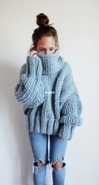 Winter Blues Sweater by Bethany Byman - Happy Love Co