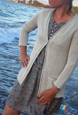 Pale Dogwood Cardigan by Christina Körber-Reith-English,German