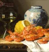 Golden Kite GK 1830 - Still Life with Prawns and a Delft Pot 2