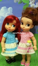 Knitting with nina - Nina Vyazantia - Doll clothes  MK "Mint Freshness" Dress for Disney Princess dolls 40 cm - Russian