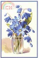 Gamma Home Collection  DK-350 Blue Bouquet