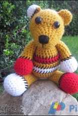 Melissas Crochet Patterns - Melissa Trenado - Benny the Patchwork Bear