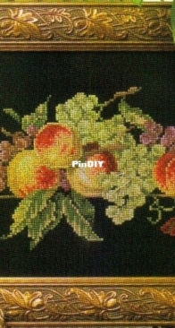 Fruit on black by Marie Barber from Just Cross Stitch Feb 2005 XSD