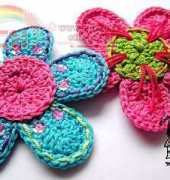 Magic with Hook and Needles - Vendula Maderska - Flower Applique - Free