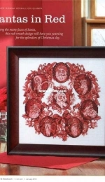 Santas In Red by Donna Vermillion Giampa from Cross Stitch & Needlework January 2012