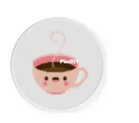 Daily Cross Stitch - Kawaii Hot Tea