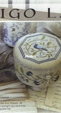 With Thy Needle and Thread CS228 - Indigo Lane - Pincushion Only PCS + XSD