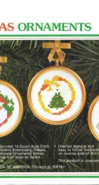 Needlecraft WonderArt - 5590 - Santa, Tree and Sled Christmas Ornaments