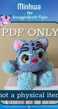 Nocturne Cat Crochet -  Kat - Minhwa the snaggletooth tiger