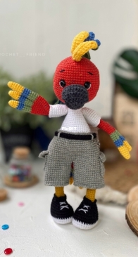 CrochetFriendToy - Anastasia Smolyakova - Punk Parrot - English