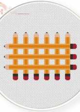 Daily Cross Stitch - Waffle Pencil