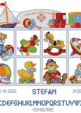 Vervaco 70.668 Toy birth sampler xsd