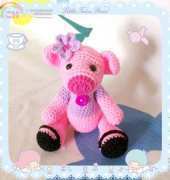 Purple Flower Piggy