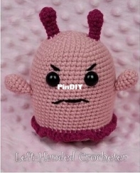 The Left Handed Crocheter - Jennifer Adams - Sherbert the Monster
