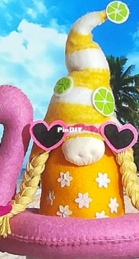 Summer gnome made from felt